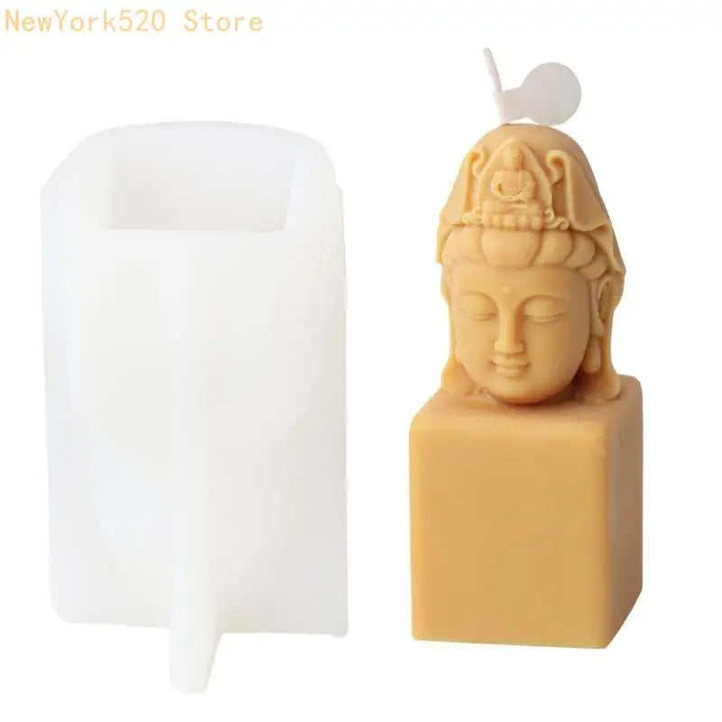 Silicone Buddha Head Mold – Resin & Gypsum DIY Casting