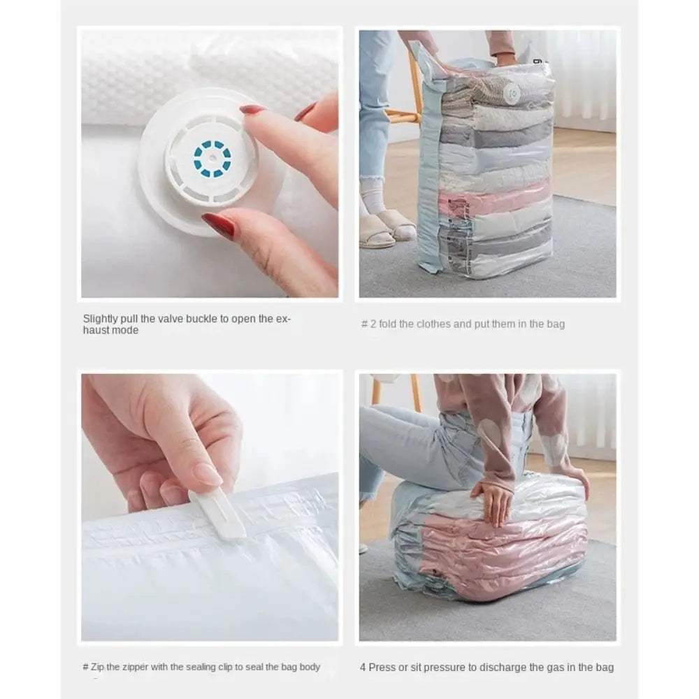 Press & Seal Vacuum Storage Bags – No-Pump Compression