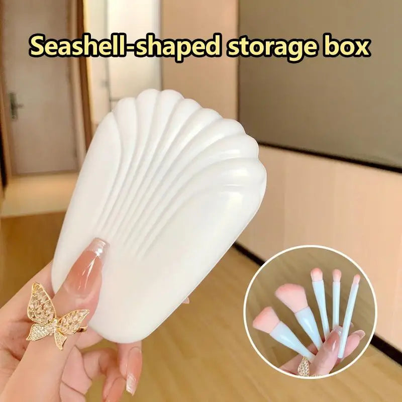 SHXIZMY 6-Piece Portable Makeup Brush Set with Roll-Up Case