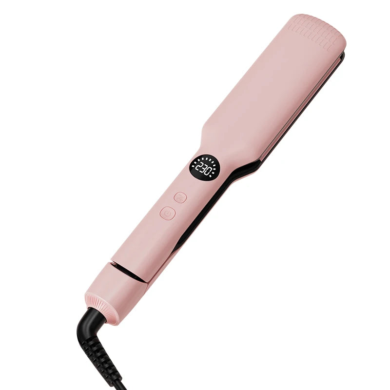 Wide Plate Hair Straightener – 5B Ions, 3D Float, LCD | minhuang