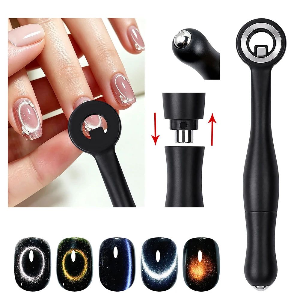 Dual-Ended Cat Eye Nail Magnet Wand – 3D 5D 9D DIY Art Tool