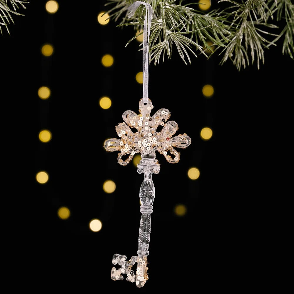 Acrylic Crystal Snowflake Christmas Tree Hanging Ornaments
