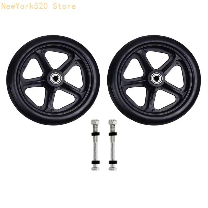 2Pcs Wheelchair Front Caster Wheel 6/7/8 Inch Universal Replacement