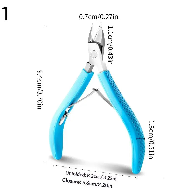 Stainless Steel Cuticle Nipper | Silicone Handle Nail Tool