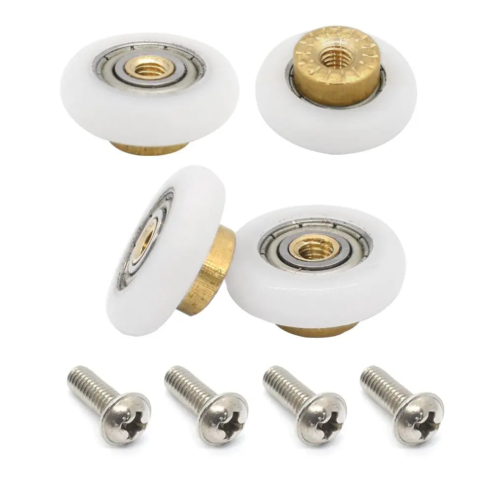 8-Piece Shower Sliding Door Roller Set – Nylon Copper Wheels