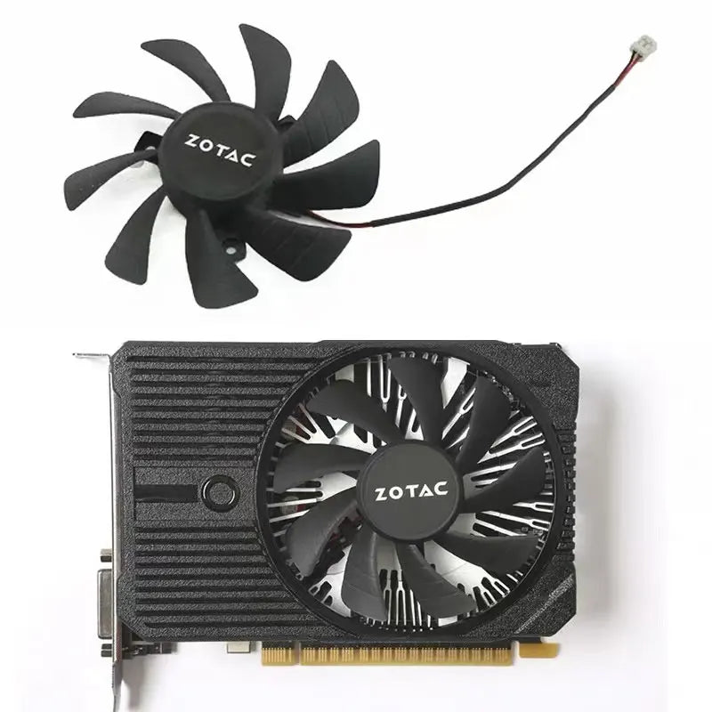 85mm T129215SH 2-Pin GPU Fan – Zotac GTX 1050 1650 Replacement
