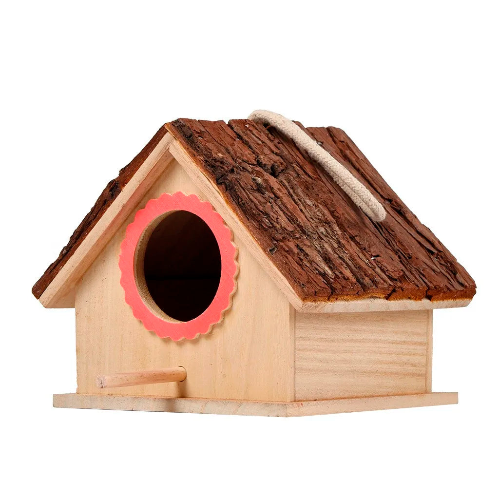 Wooden Bird House Nest Breeding Box – Hanging Garden Decor