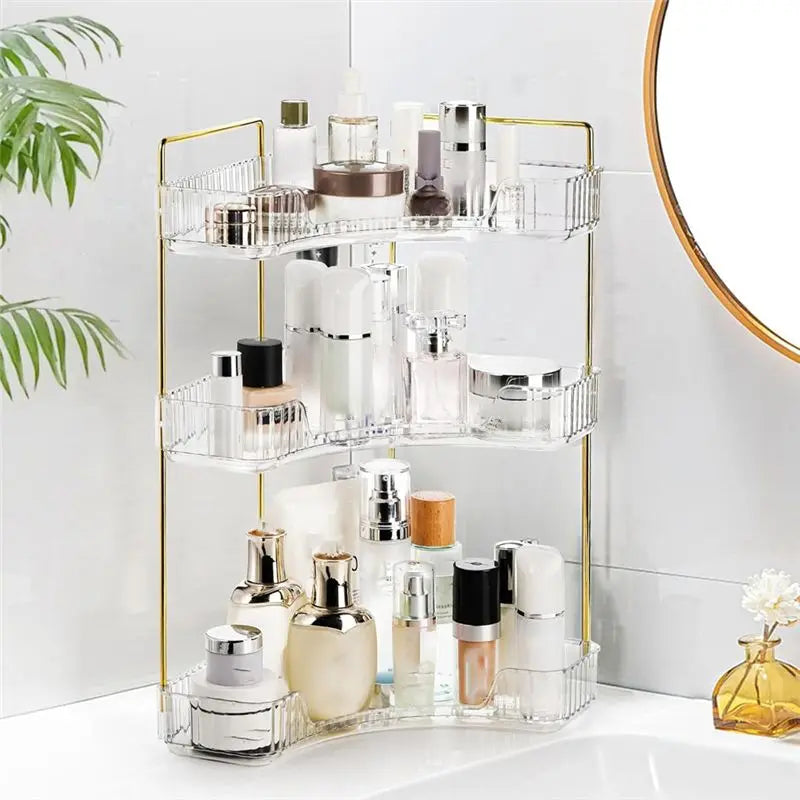 Corner Bathroom Countertop Organizer – 2 & 3 Tier Cosmetic Rack