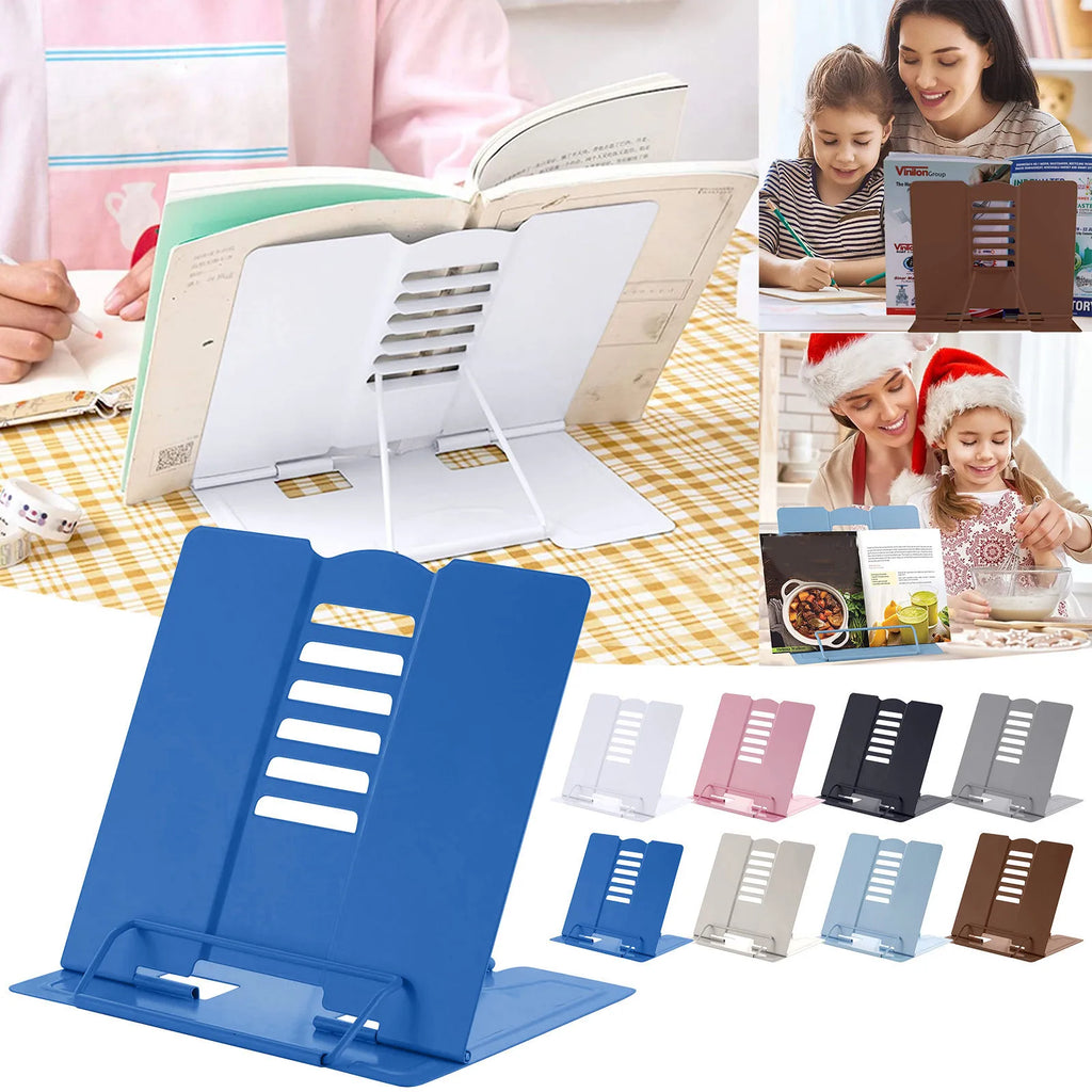 Metal Adjustable Book Stand – 6 Positions, Cookbook & Study