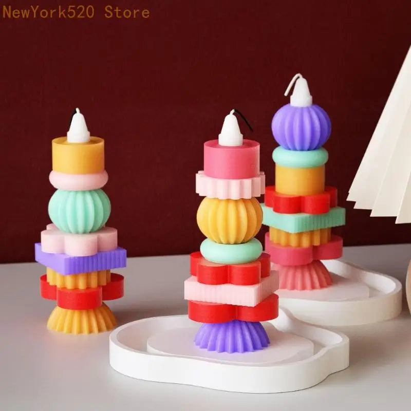10-Pc Stackable Silicone Molds – Soap, Resin & Baking