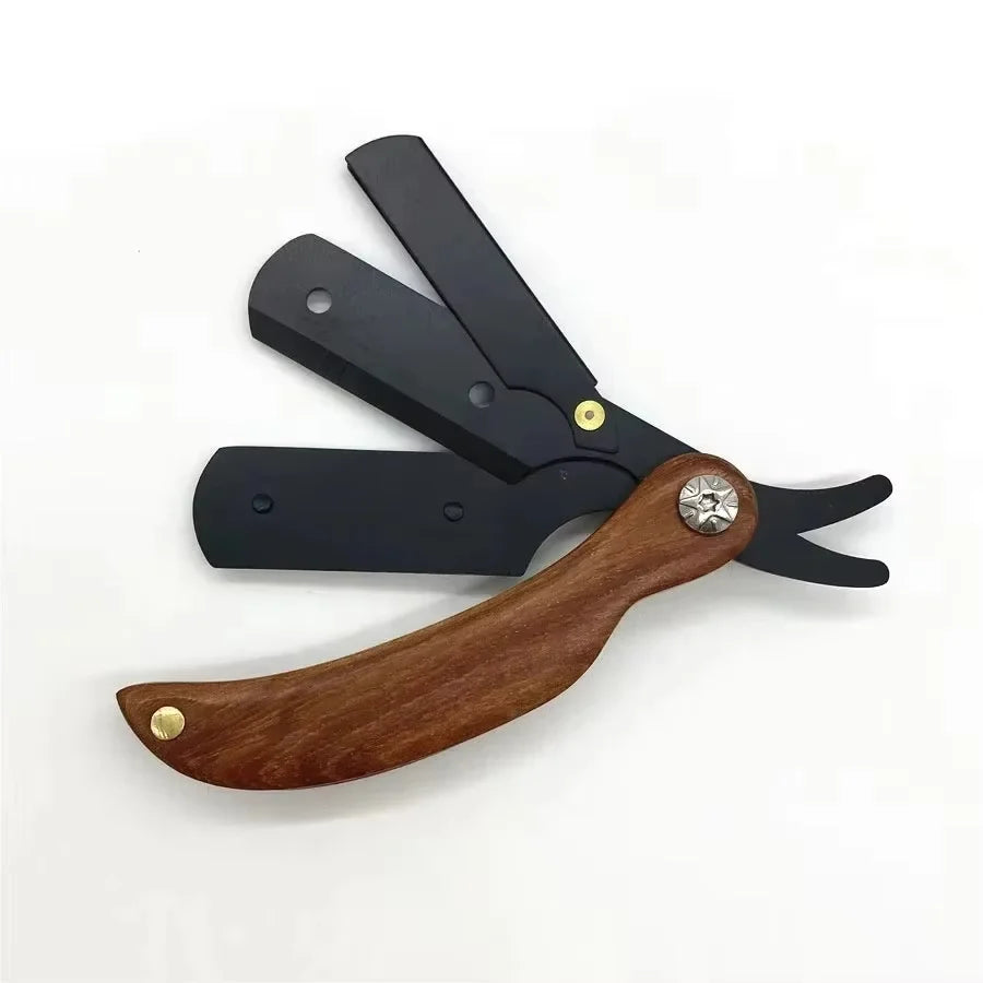 Men's Folding Straight Edge Razor – Stainless Steel Barber Shaver