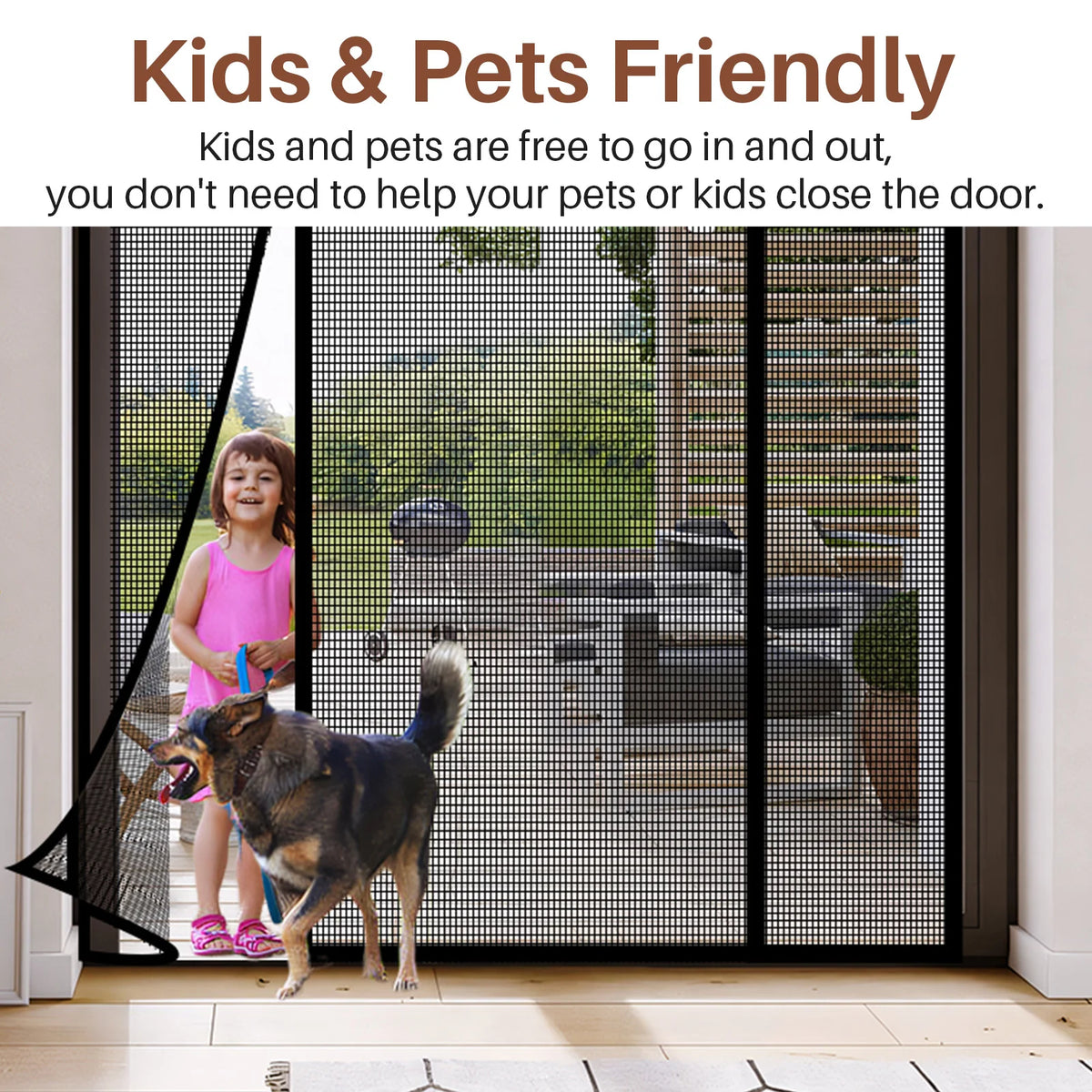 Double Door Magnetic Mesh Screen – Self-Closing Fiberglass Bug Net