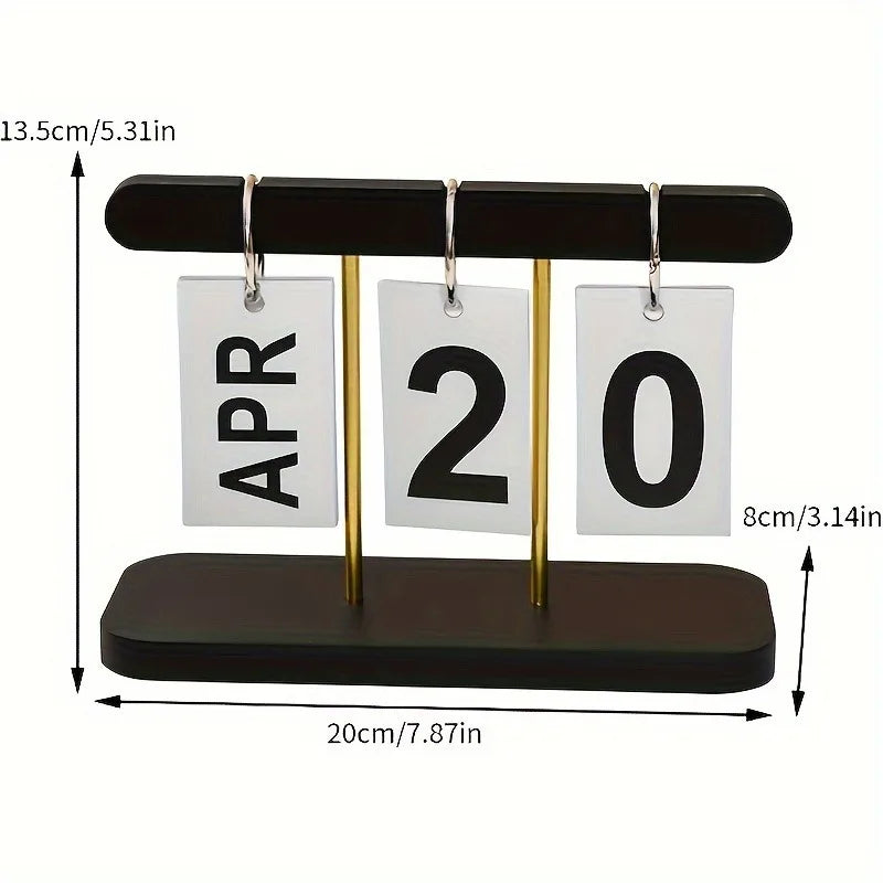 Nordic Minimalist Page-Turning Desk Calendar – English