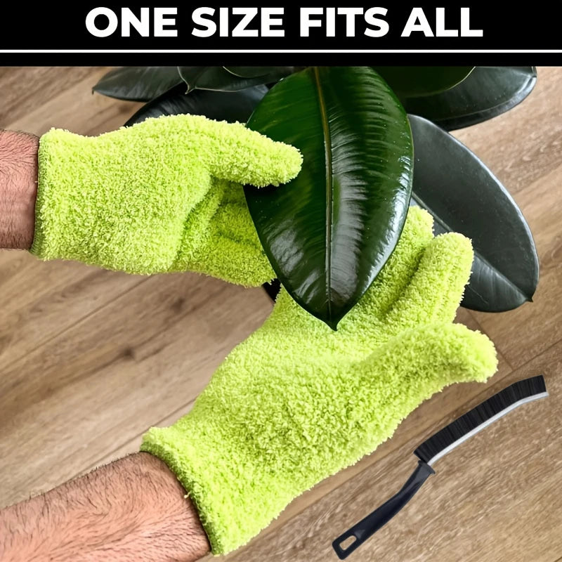 Reusable Cleaning Gloves with Built-In Gap Brush – 1 Pair