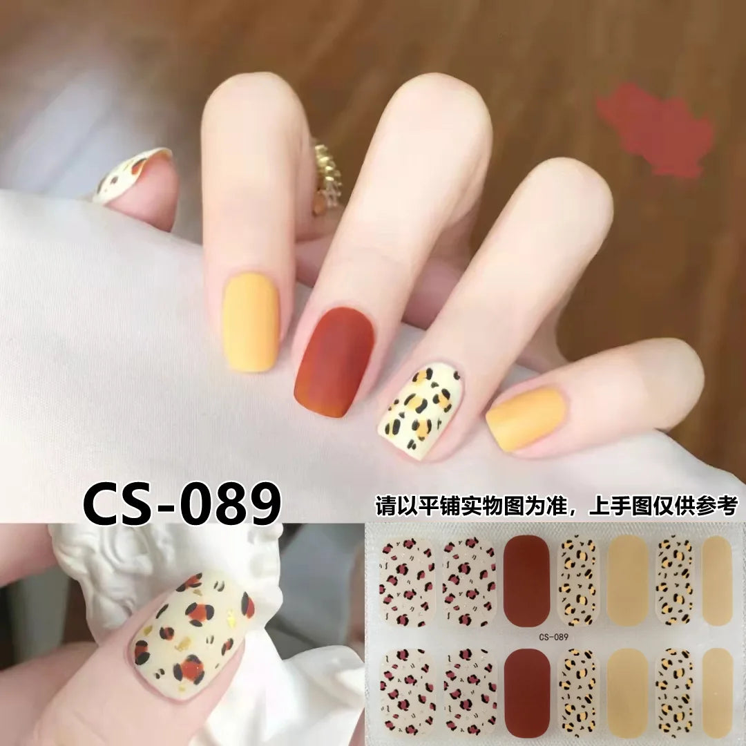 Semi Cured Gel Nail Stickers – Waterproof Self-Adhesive Decals