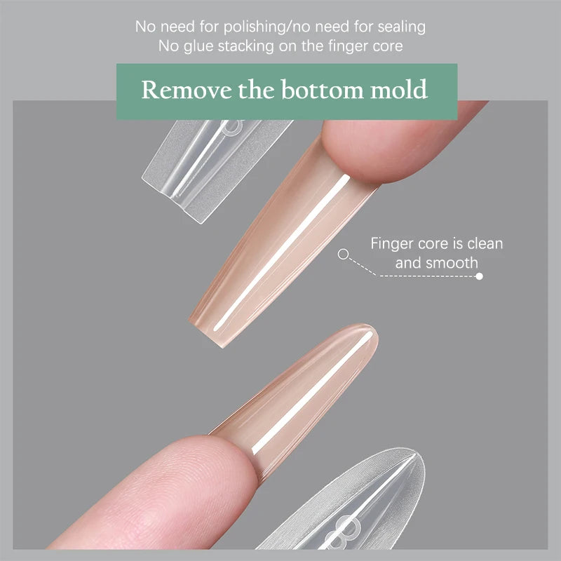 240Pcs Reusable Sandwich Dual Nail Forms – Coffin & Almond