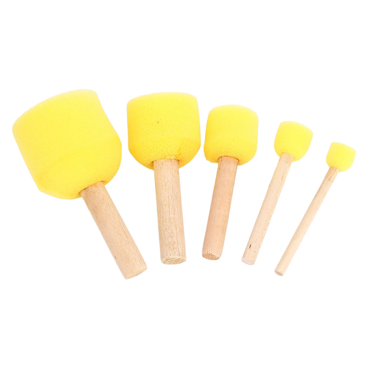 5-Pack Round Foam Sponge Brushes – Kids DIY Painting Crafts