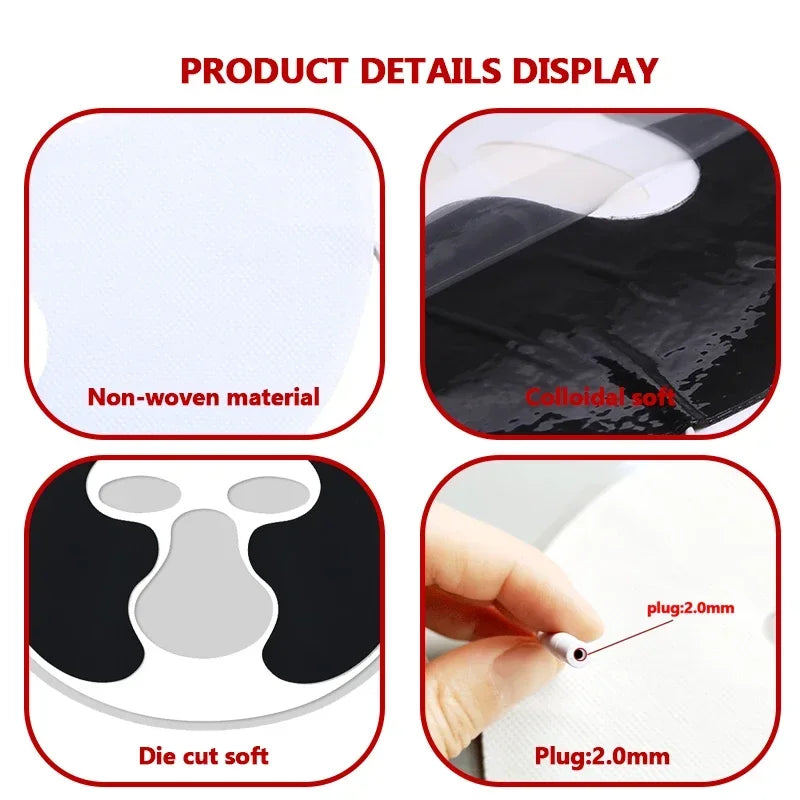 Facial Electrode Pads Self-Adhesive Gel Patch for Face Massager