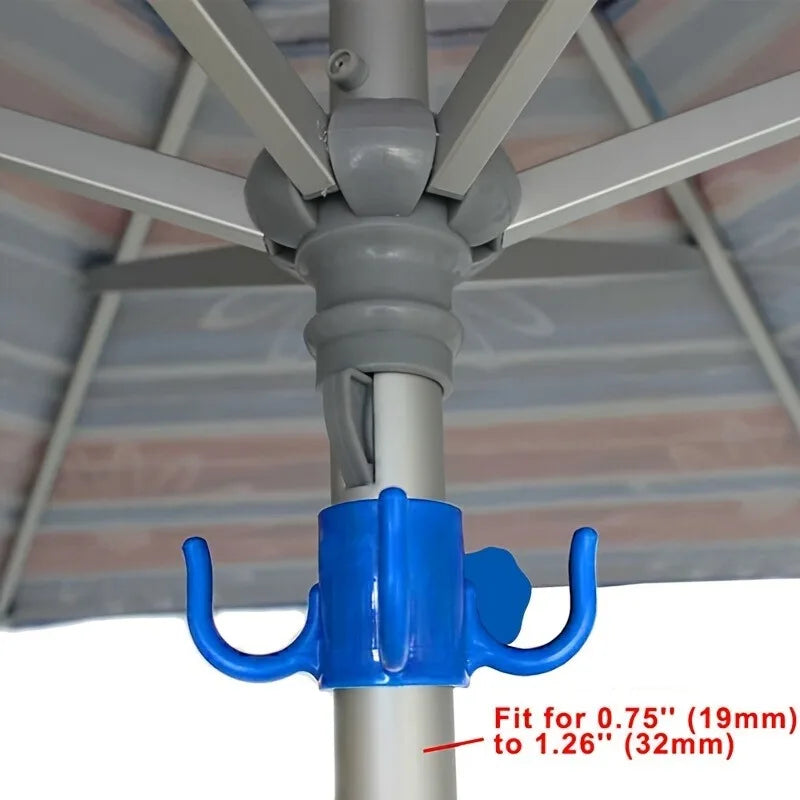 2-Pack Adjustable 4-Claw Beach Umbrella Hooks – Heavy Duty