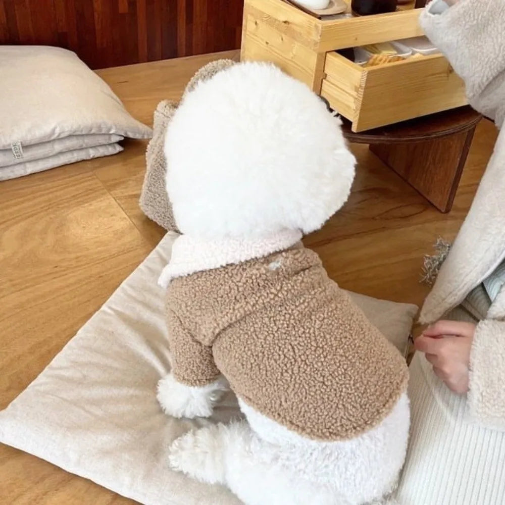 Thickened Fleece Dog Coat Horn Buckle Windproof Bodysuit XS–XL
