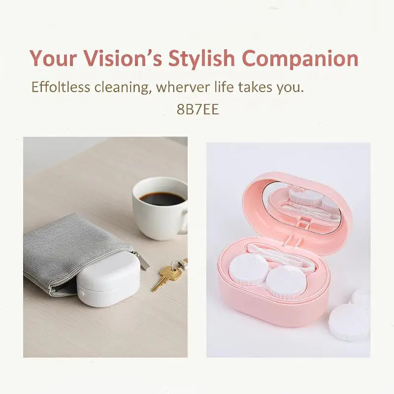 Portable Contact Lens Cleaner Case with Mirror – Gmarty