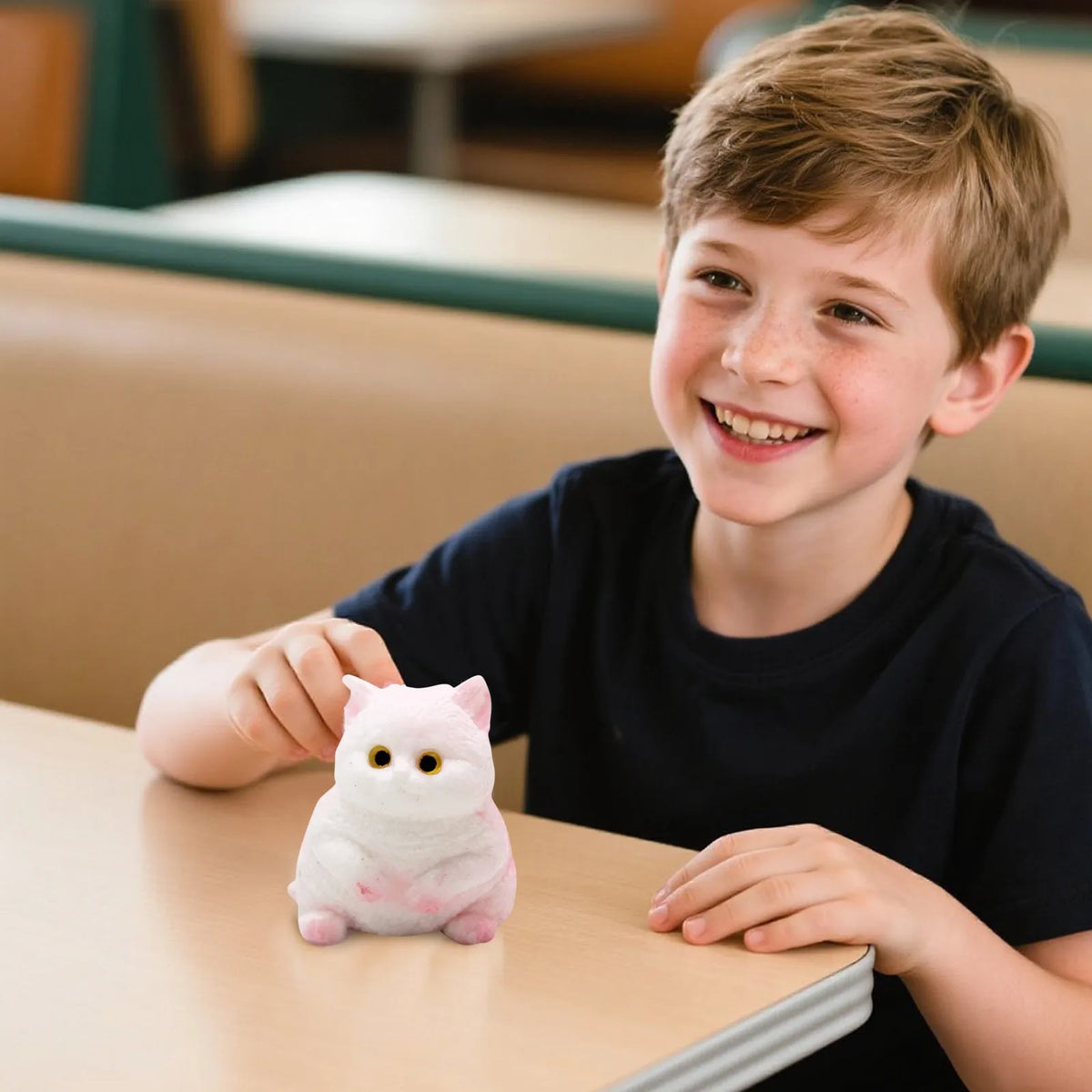 Chubby Cat Squeeze Toy Soft TPR Fidget & Gift – Cute Cat Figure