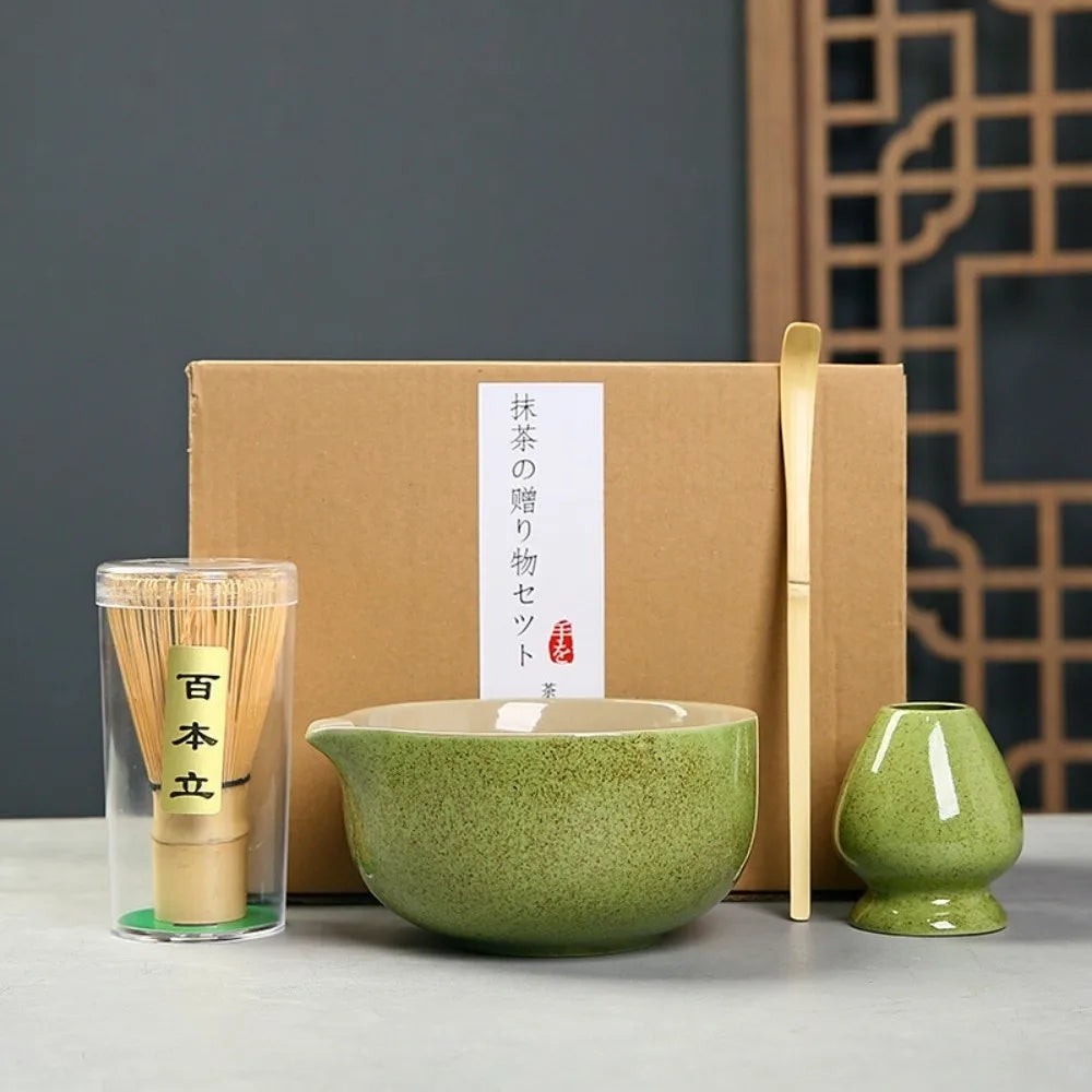 Japanese Matcha Tea Set – Bamboo Whisk, Bowl & Scoop