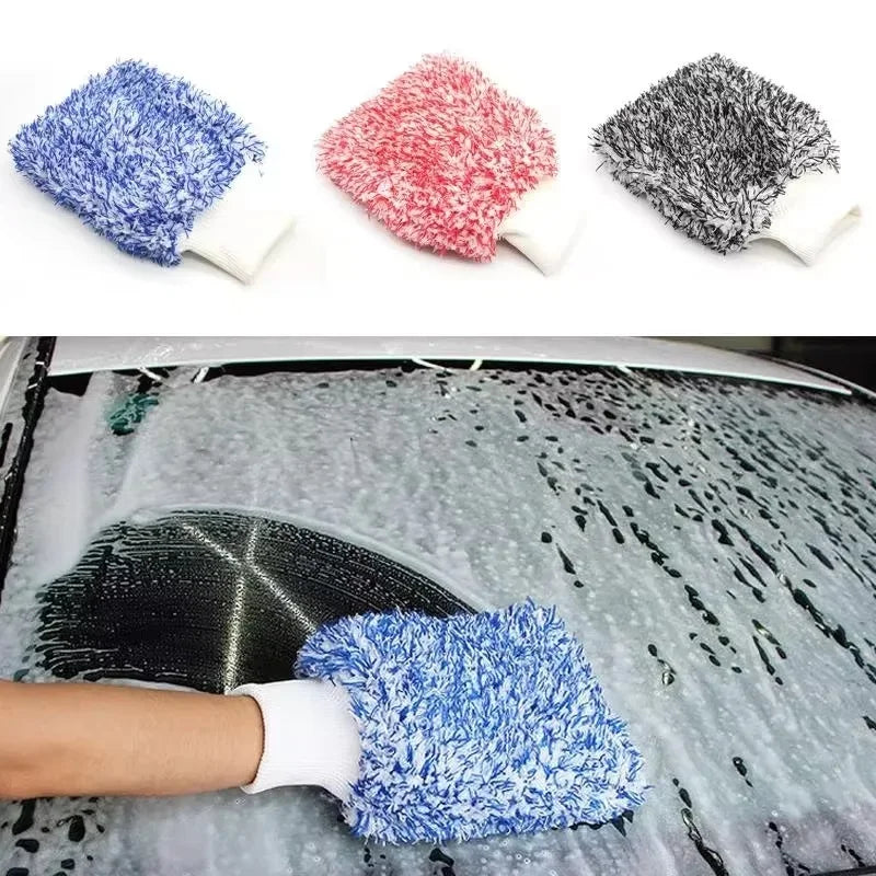 Microfiber Car Wash Gloves – Scratch-Free High Density