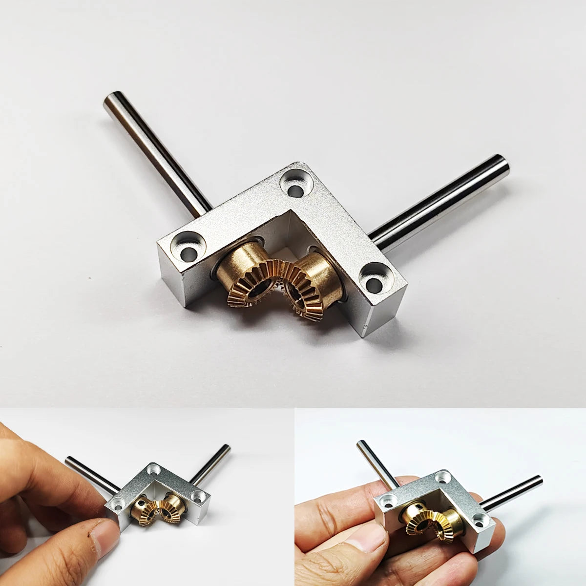 Mini 90° Right Angle Gearbox 4/5mm Bevel Gear Rotator 1:1