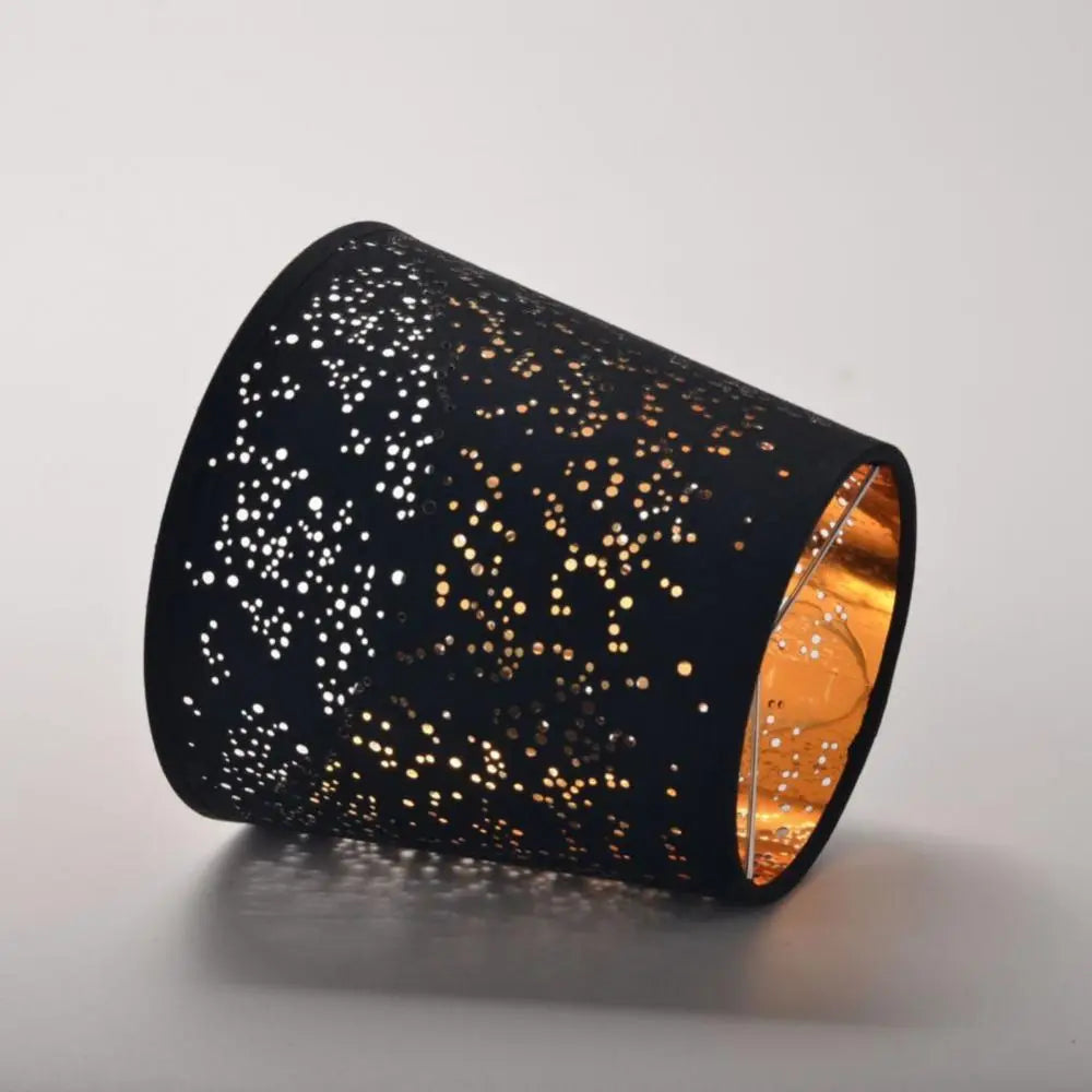 Hollow-Out Cloth Lamp Shade | Golden Ambience Lampshade