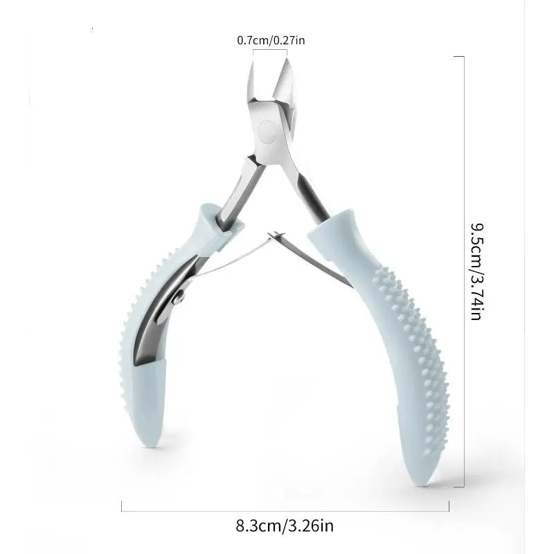 Stainless Steel Cuticle Nipper | Silicone Handle Nail Tool