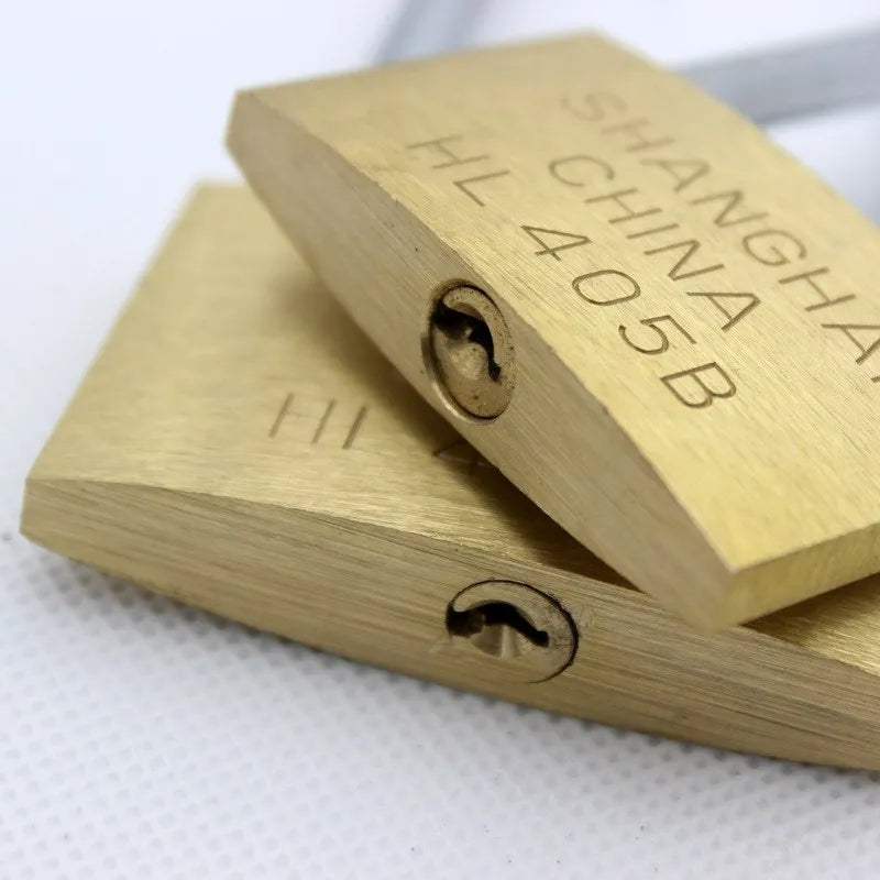 Brass Copper Padlock Wolf Head Design 20mm–40mm with 3 Keys