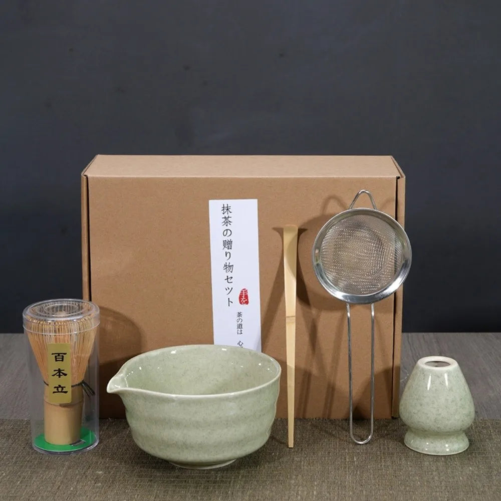 Japanese Matcha Tea Set – Bamboo Whisk, Bowl & Scoop
