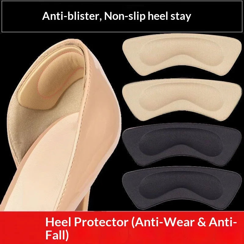 Soft Sponge Heel Grip Liners – Anti-Slip Shoe Heel Pads