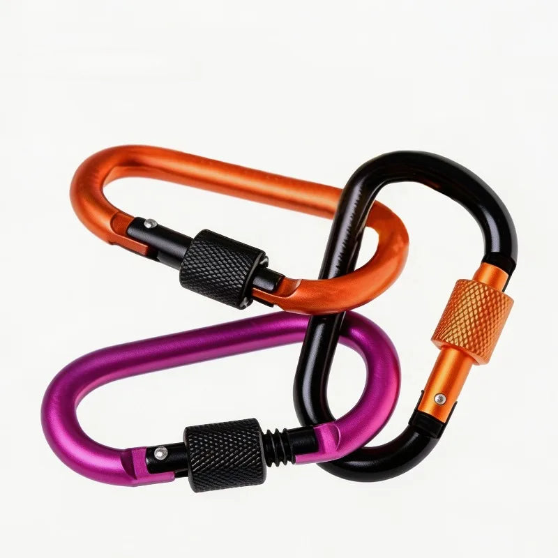 2-Pack Aluminum Quick-Release Hooks Backpack Buckles & Key Rings