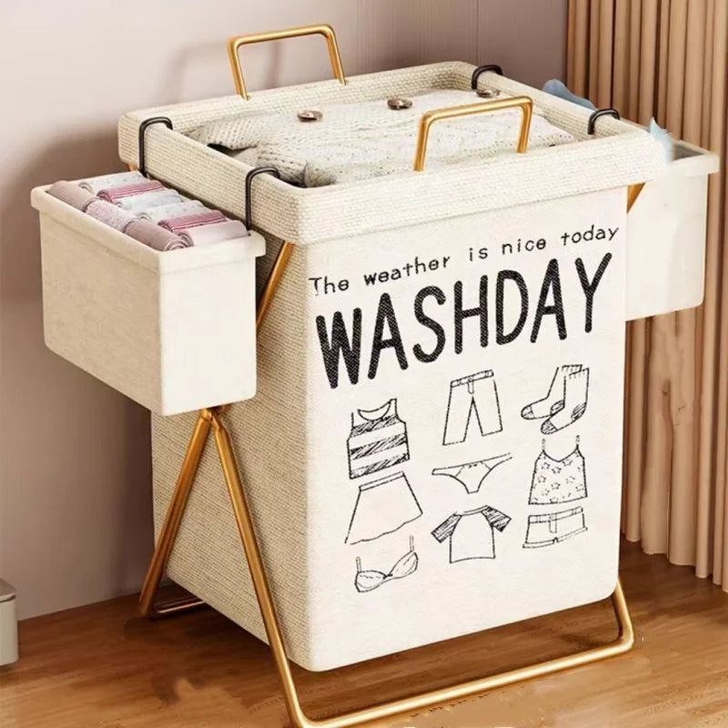 VIBE Foldable Large Laundry Basket with Handles | Space-Saving