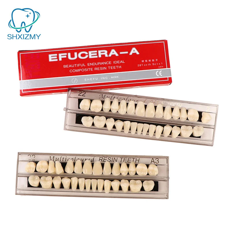 28-Pc Acrylic Resin Denture Teeth Set & 3D Shade Guide