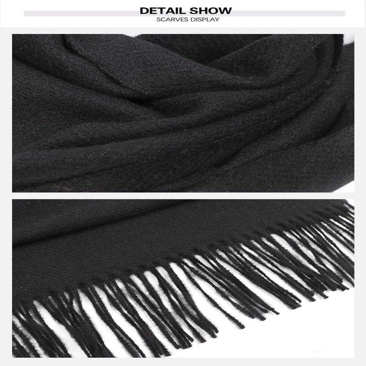 Women's Winter Tassel Shawl Scarf – Soft Knit Pashmina Wrap