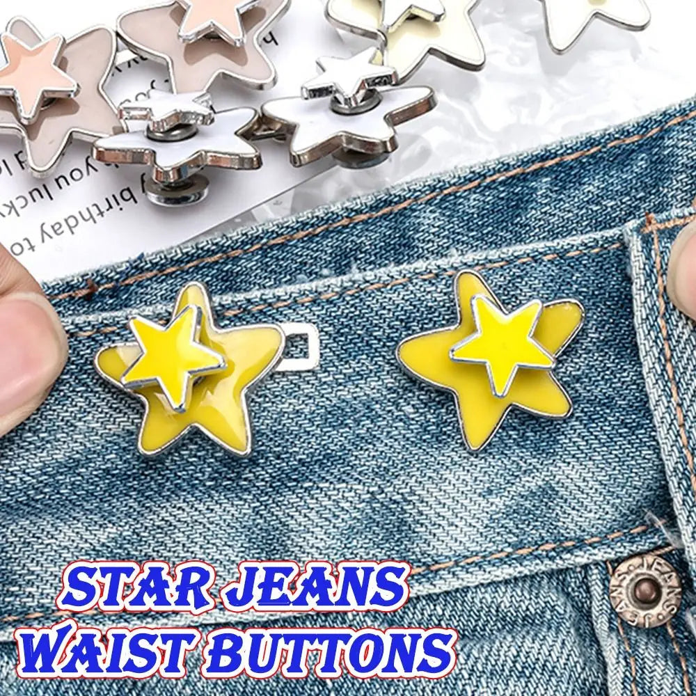Adjustable Jeans Waist Buckle Set – No-Sew Metal Cincher 2Pcs