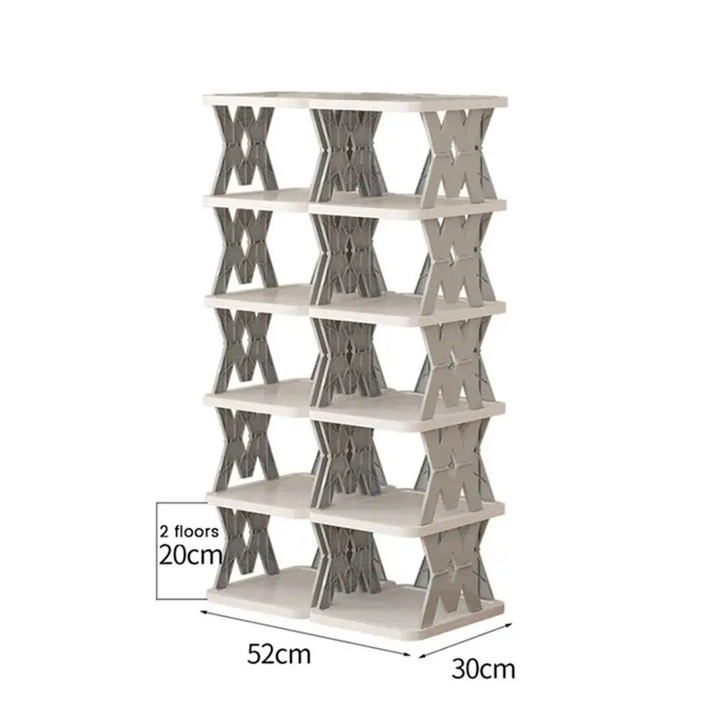 Foldable Vertical Shoe Rack – No Assembly Space-Saving Organizer