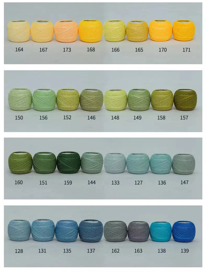 MKE100 Lace Wire 89-Color Set 10g – DMC100 Flat Thread Spools