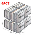 4-Pack Clear Mesh Clothes Storage Boxes – Wardrobe Organizer