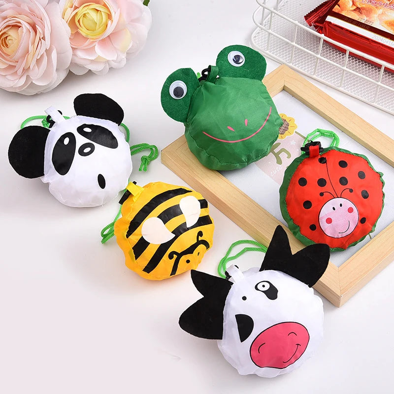 Cute Animal Foldable Reusable Shopping Tote Bag Large Capacity