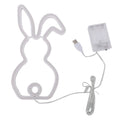 LED Bunny Neon Sign USB Battery Powered Wall Decor Light