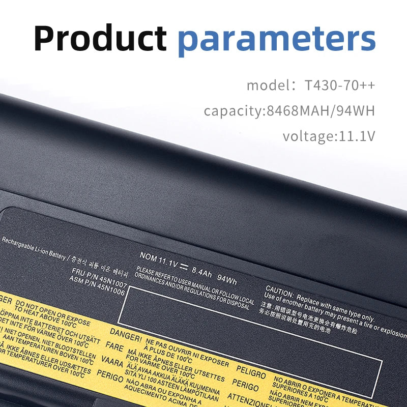 11.1V 94Wh Laptop Battery for Lenovo ThinkPad T420 T430 T530