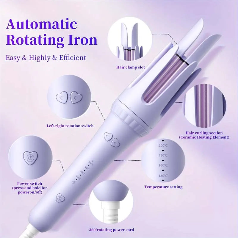 32MM Automatic Curling Iron – Ionic, Anti-Scald & Auto Shut-Off