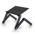 EGYAL Aluminum Laptop Lap Desk Dual Fan Cooling Stand & Mouse Pad