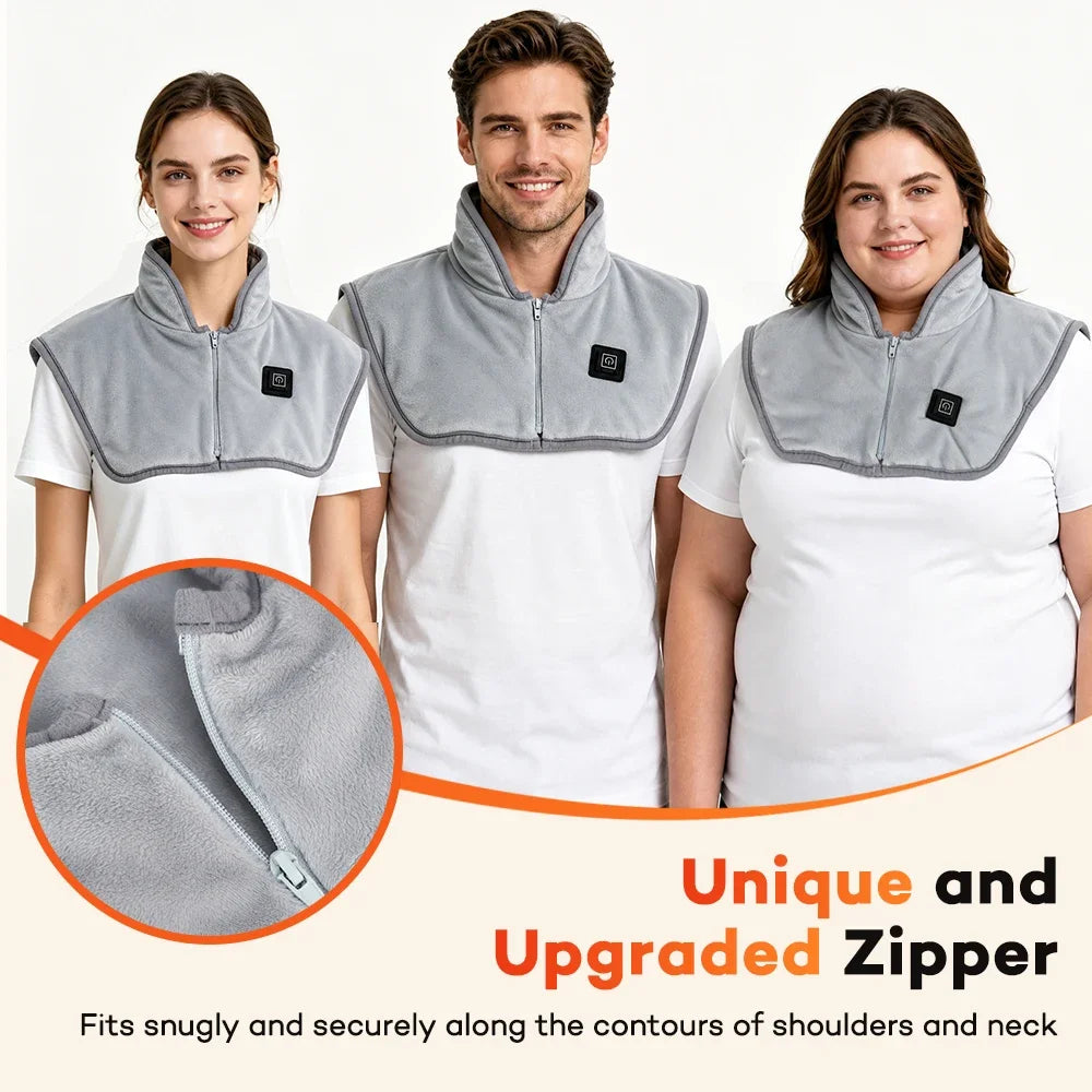Hailicare USB Heated Shawl – 3-Setting Neck & Shoulder Wrap
