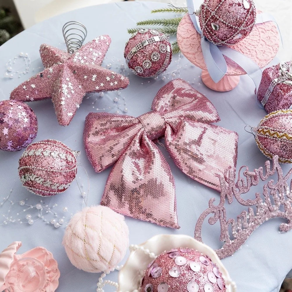 Pink Shatterproof Christmas Ball Ornaments – DIY Foam Xmas Decor