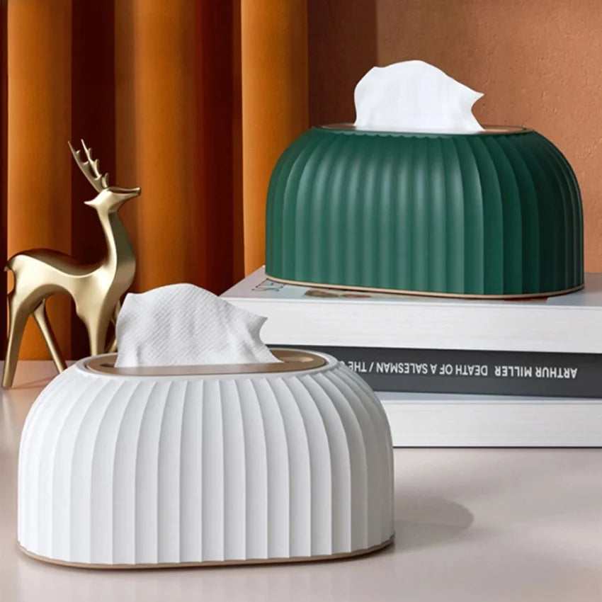 Spring Tissue Box Holder – Light Luxury Desktop Dispenser